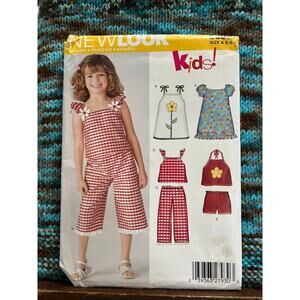 Simplicity sewing pattern  6392 girls top capris shorts size 3-6